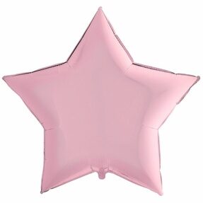 Фольгированный шар (36''/91 см) Звезда, Розовый, 1 шт.